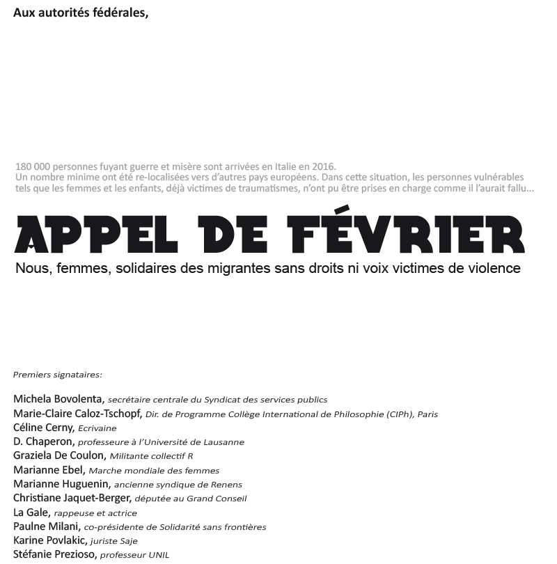 APPEL DE FEVRIER premiers signataires 1