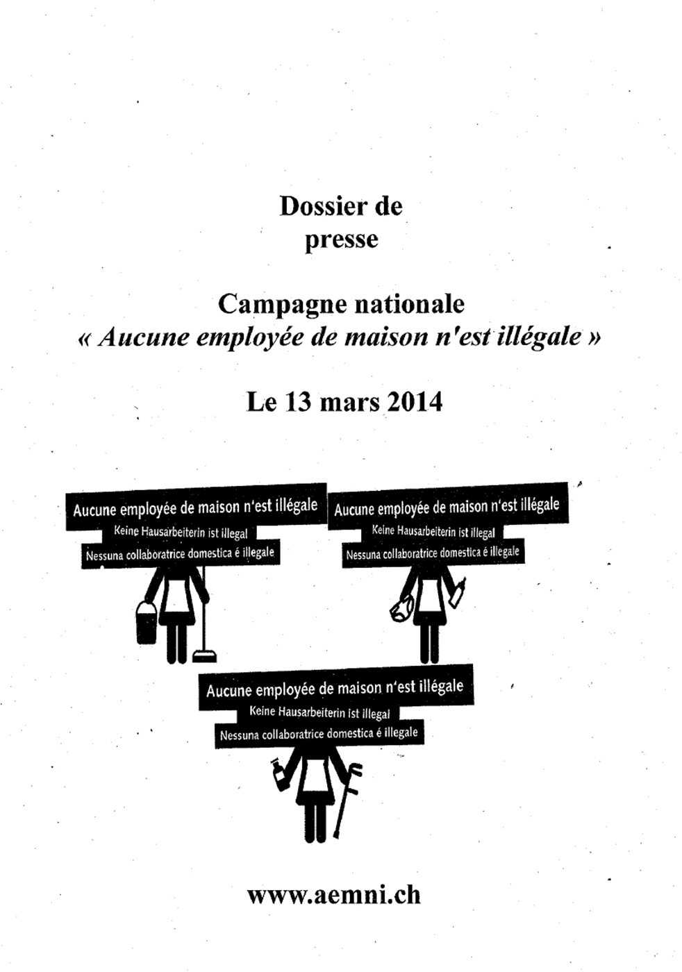 Campagne nationales - Aucune employée de maison n'est ilegale