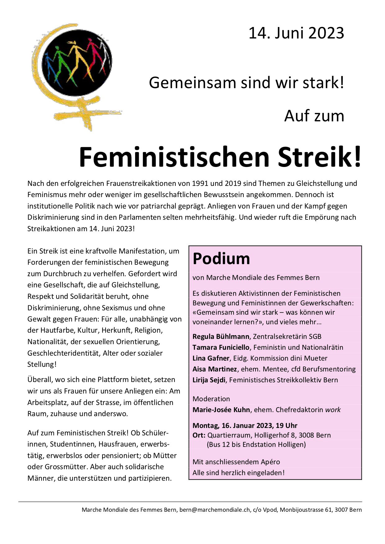 Flyer Podium mmfBern